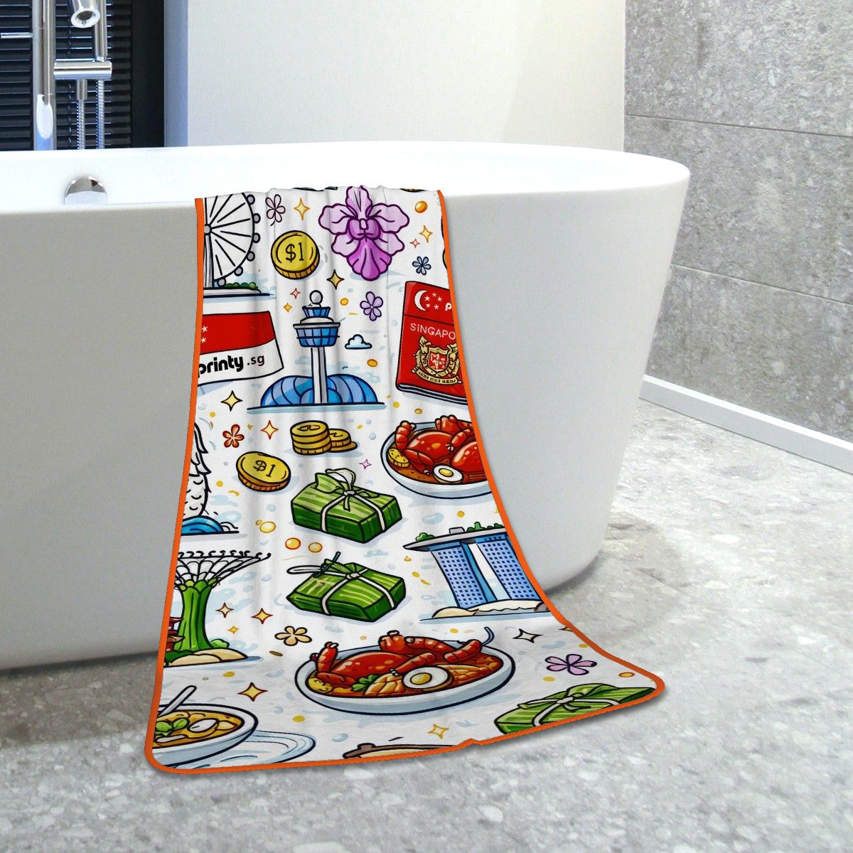 Custom Coral Fleece Bath Towels 55"x27"