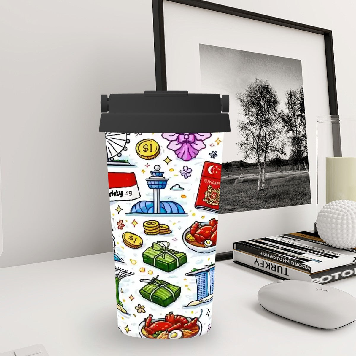 Custom Insulated Coffee Mug with Lid Drinkware (17oz)