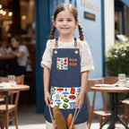Custom Children's Canvas Cross Back Apron with Pockets
