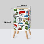 Custom Square Small Trash Can with Lid