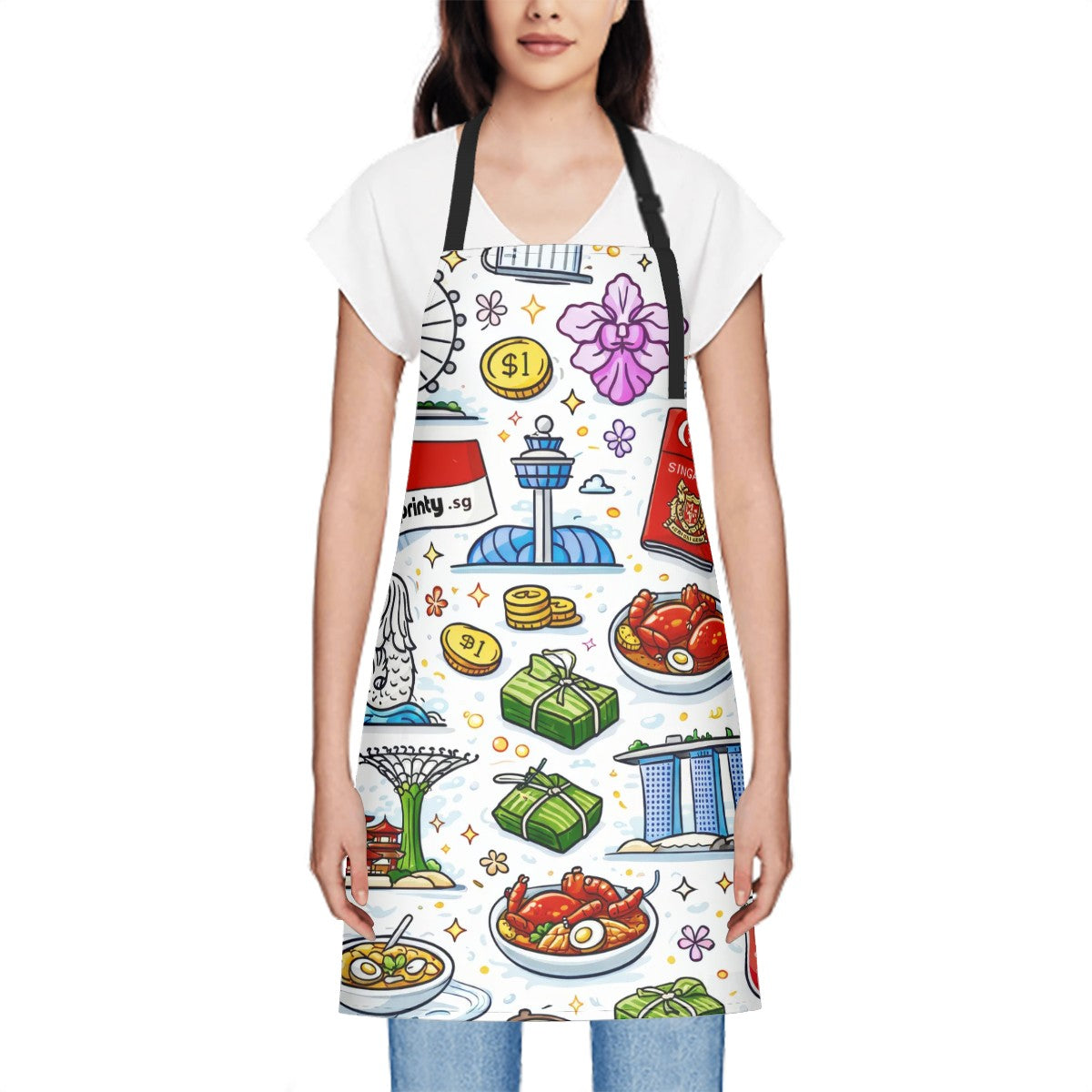 Custom Waterproof Apron Women without Pockets