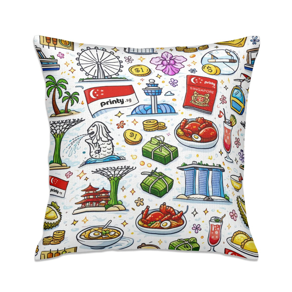 Custom Plush Throw Pillow Covers (Single-Sided Design)