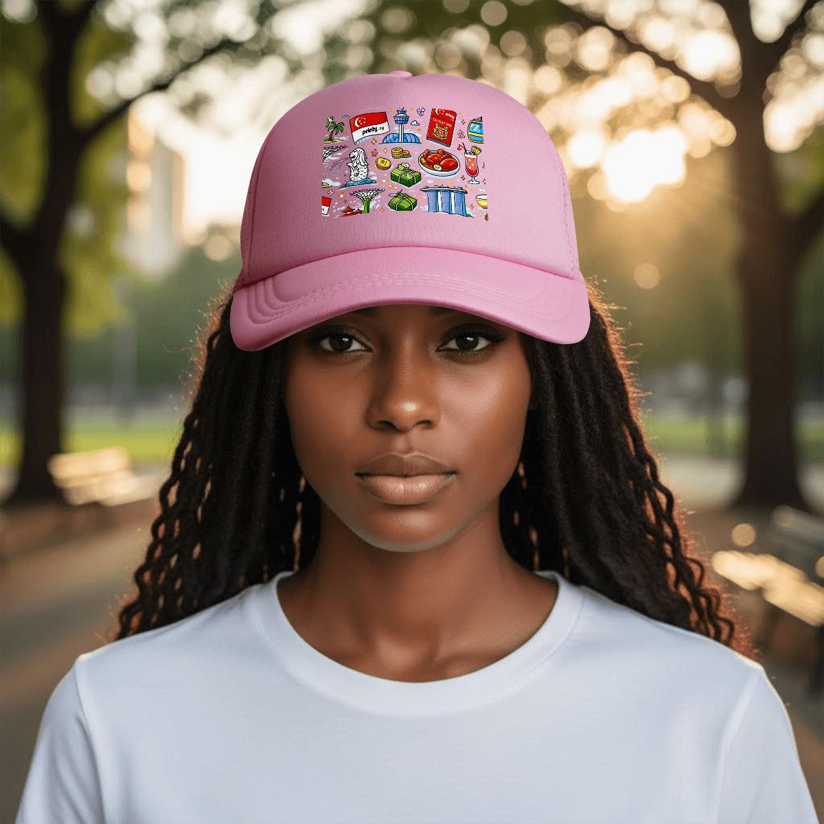Custom Mesh Baseball Cap (Area Pattern)