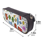 Custom Vertical Leather Clamshell Pencil Case