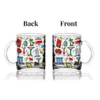 Custom Glass Coffee Cups (12oz)