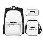 Custom Set of 3 Bags (Oxford Backpack Lunch Bag & Pencil Pouch)