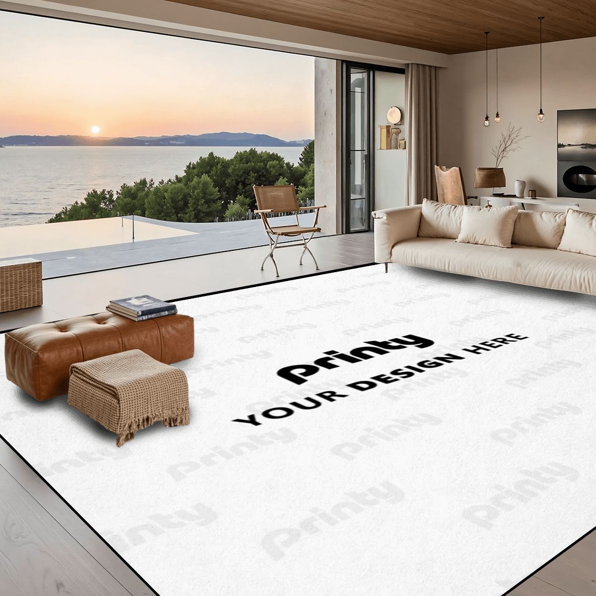 Custom Large Area Rug Floor Carpet (5:4)