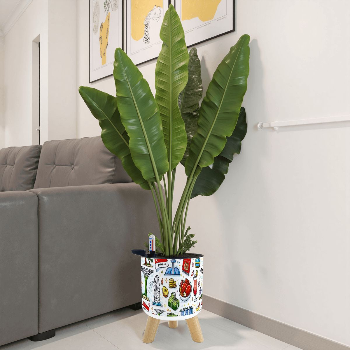 Custom Small Plant Pots with Legs Set of 3