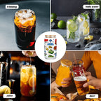 Custom Glass Tumbler with Straw & Bamboo Lid  (16oz)