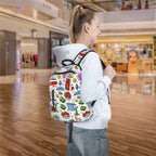 Custom Twill Zipper Front Pocket Backpack No Compartments