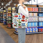 Custom Large Capacity One Shoulder Tote Bag With Zipper