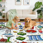 Custom Scalloped Area Rug 120"x96"