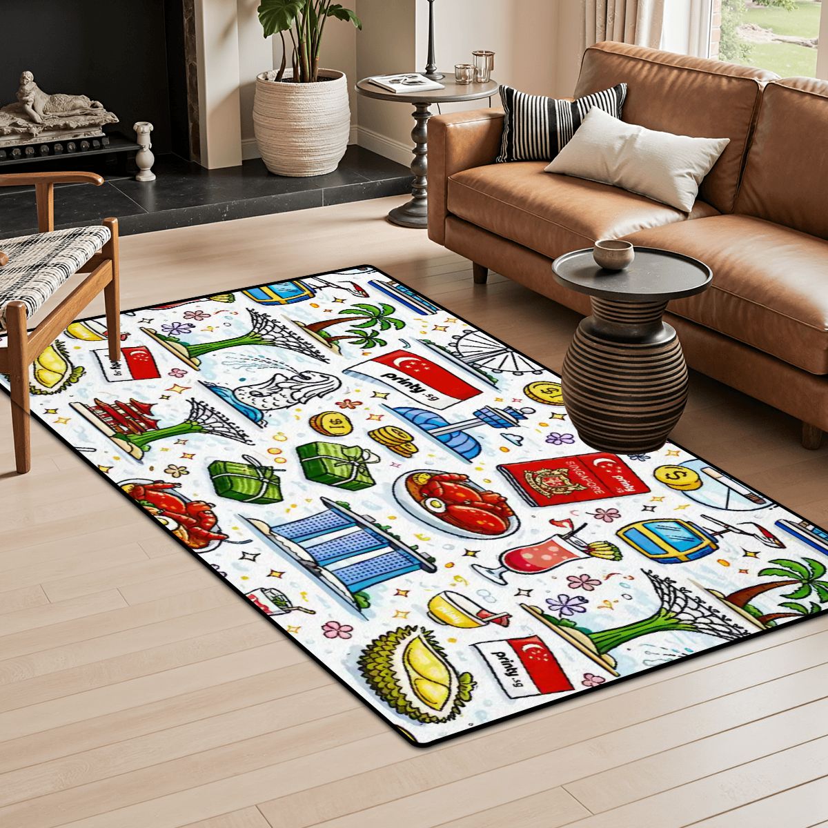 Custom Area Rug Floor Carpet (5:3)