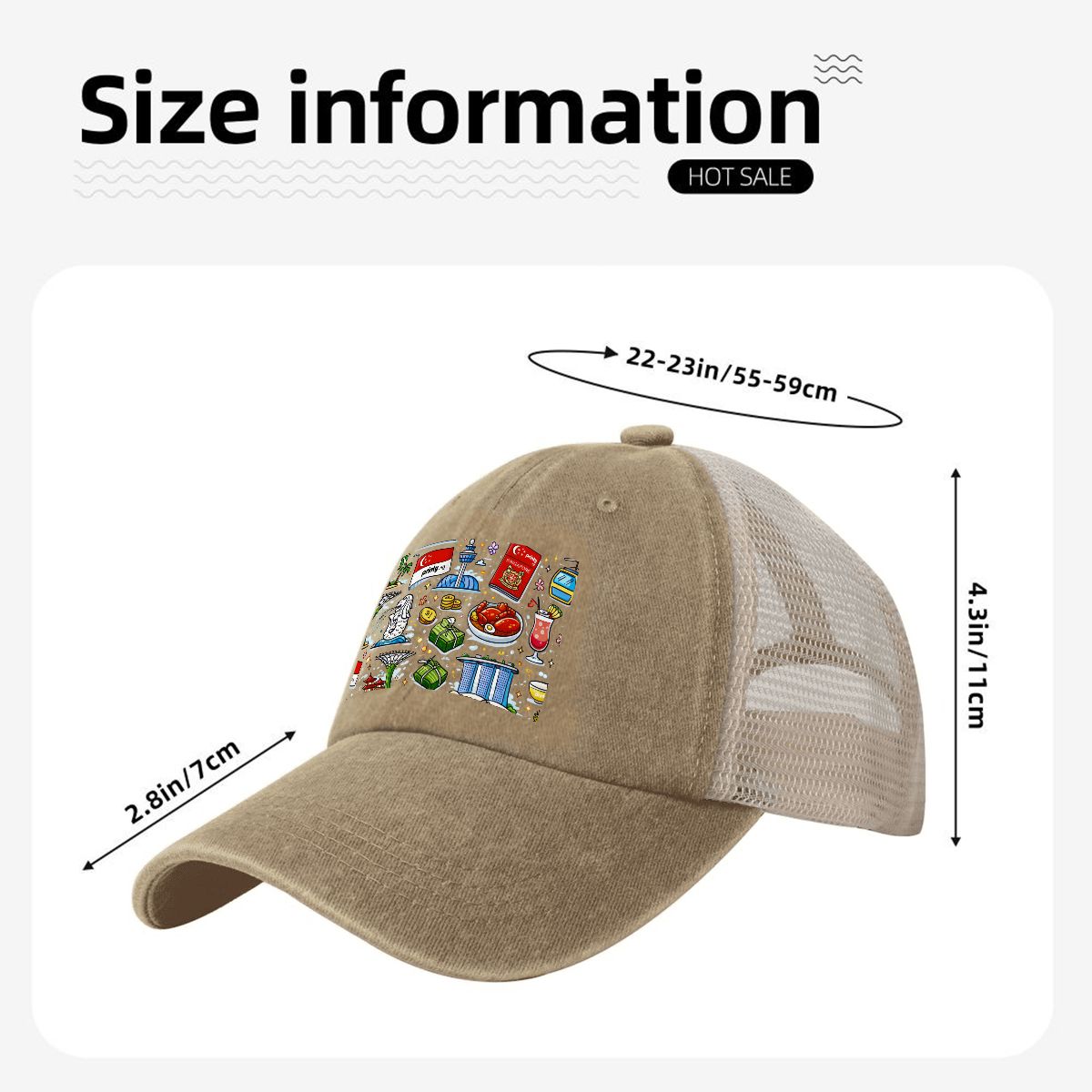 Custom Washed Denim Mesh Cap