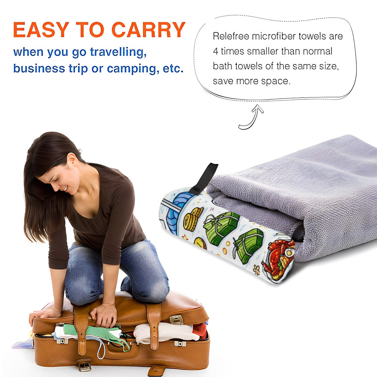 Custom Vertical Microfiber Towel