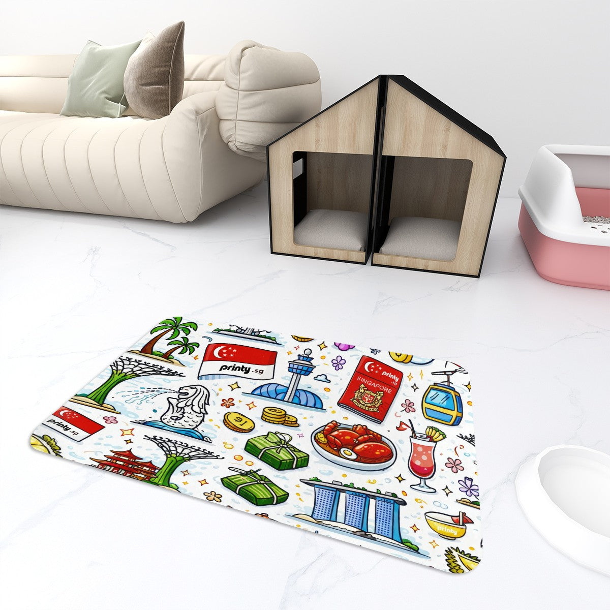 Custom Pet Food Mat 31.5"x19.3"