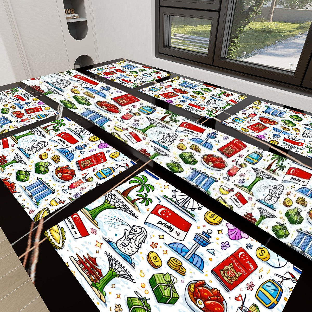 Custom Table Runner Placemat Set 7 Pieces