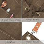 Custom Unisex Canvas Cross Back Apron with Pockets