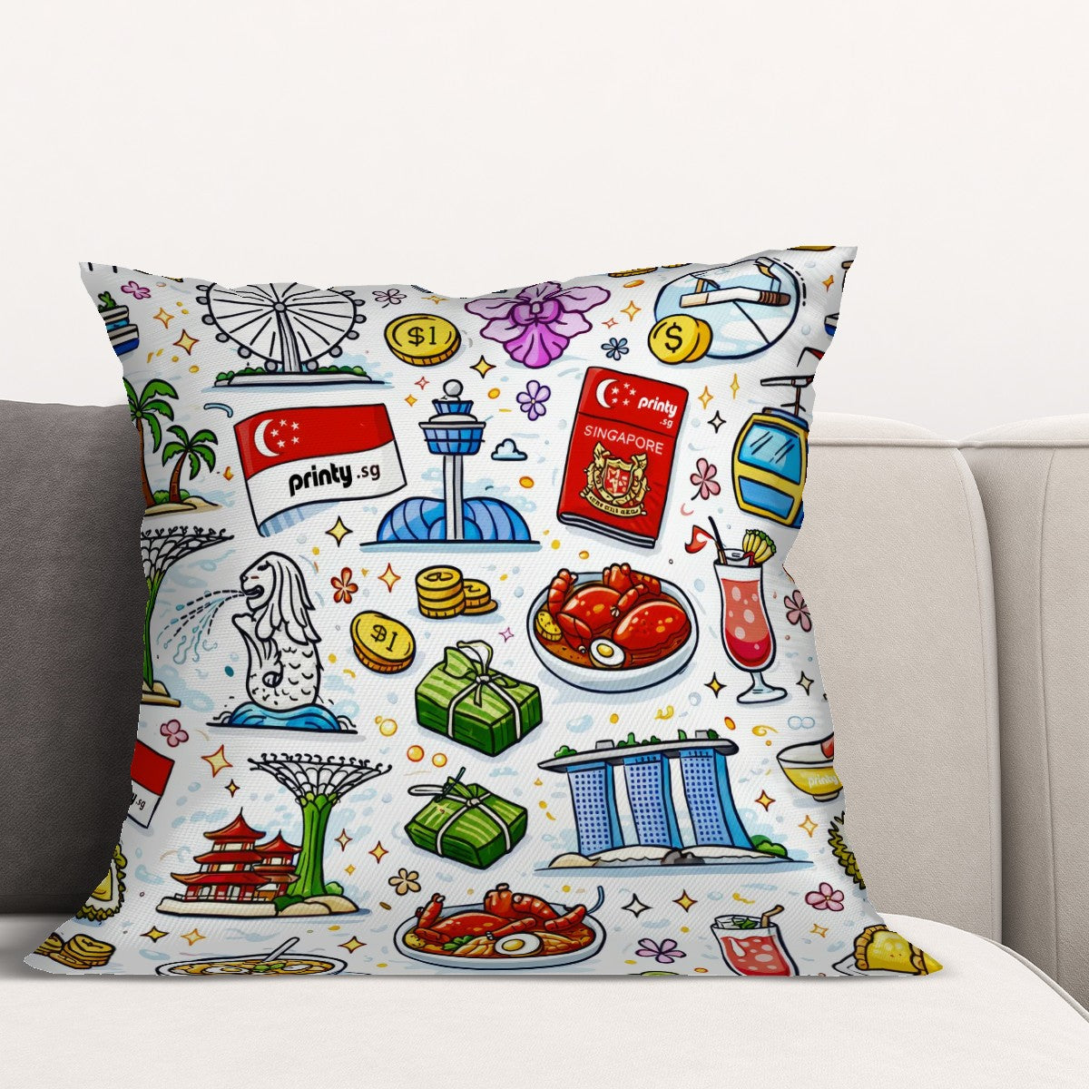 Custom All Season Throw Pillow Covers (Single-Sided Design)