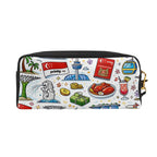 Custom Rectangular Leather Makeup Bag