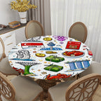 Custom Fitted Round Tablecloth
