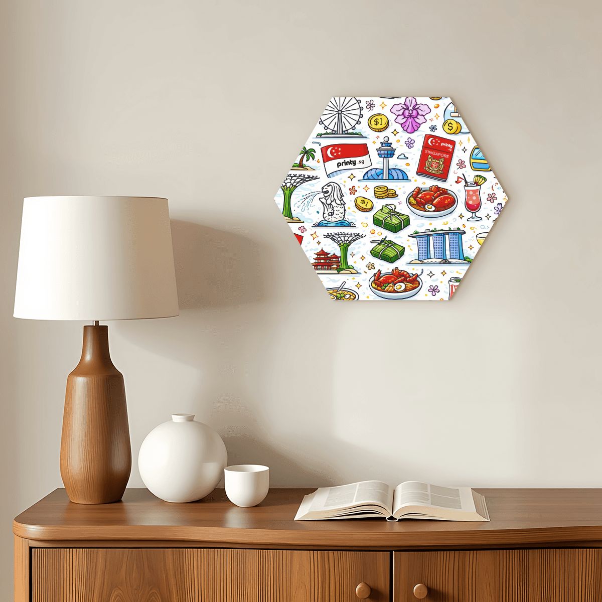 Custom Hexagon Sound Absorbing Panel 1 Piece