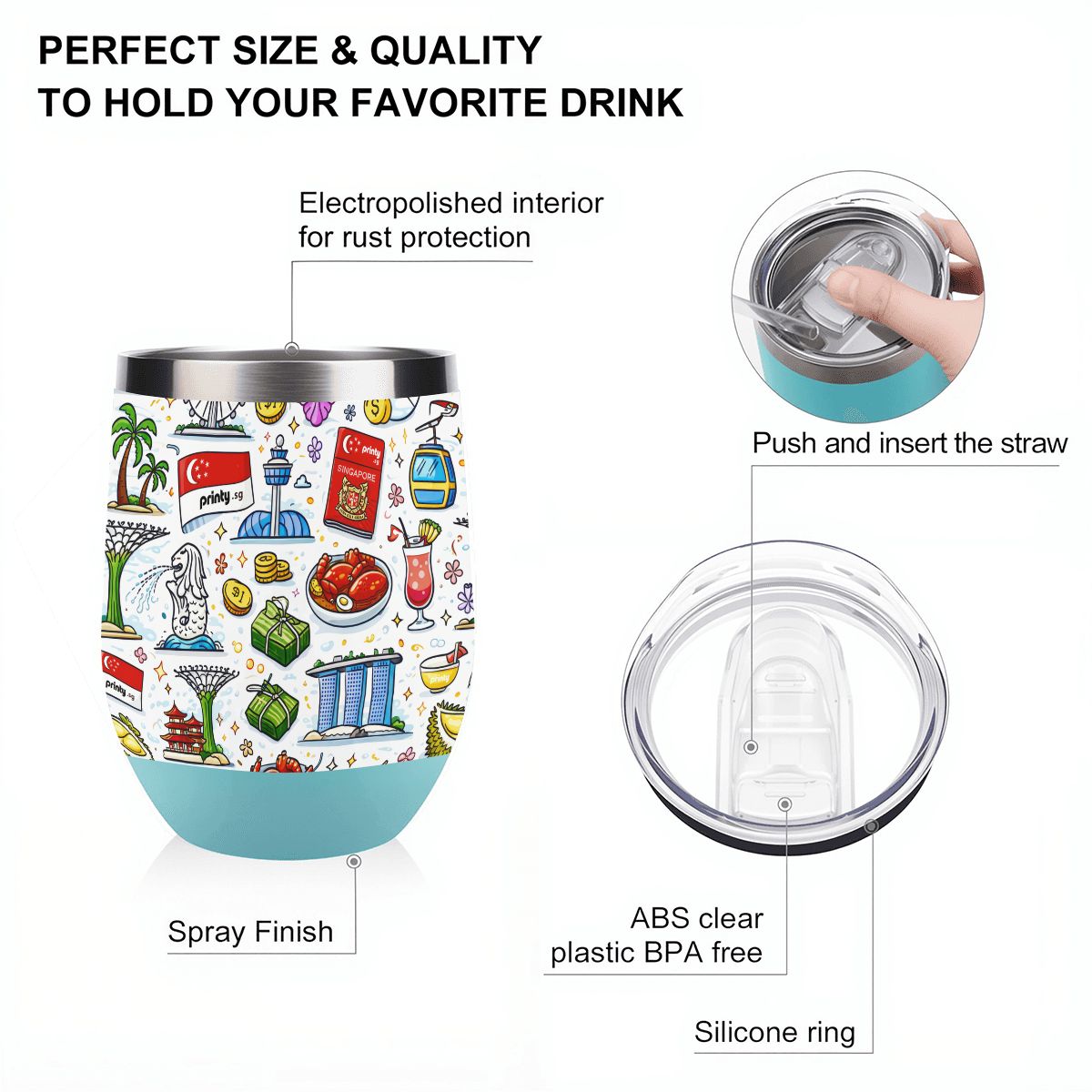 Custom Egg-Shaped Tumbler (12oz)