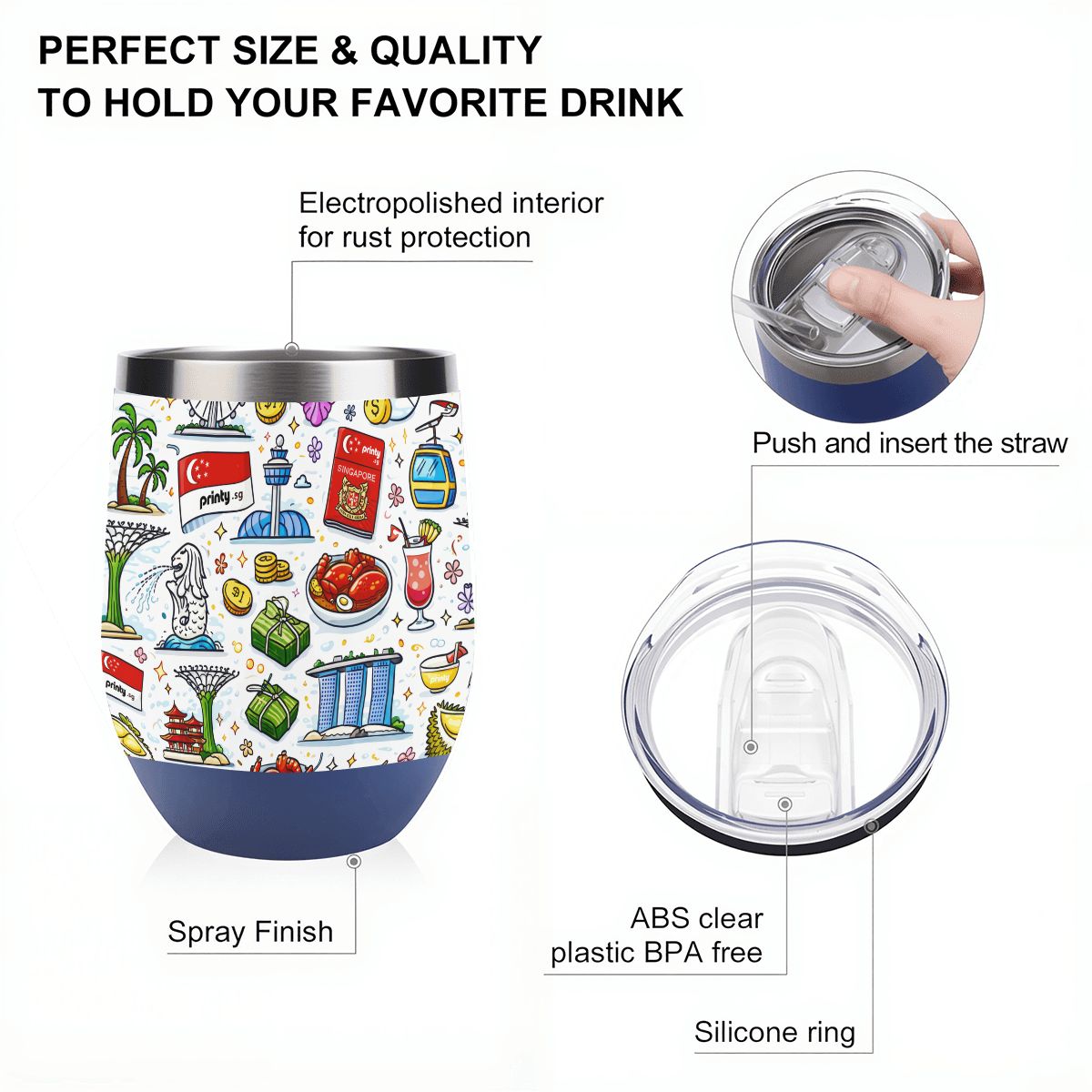 Custom Egg-Shaped Tumbler (12oz)