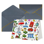 Custom Golden Edge Greeting Cards (Horizontal)