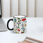 Custom Colored Ceramic Coffee Mug (11oz) (All Over Print)