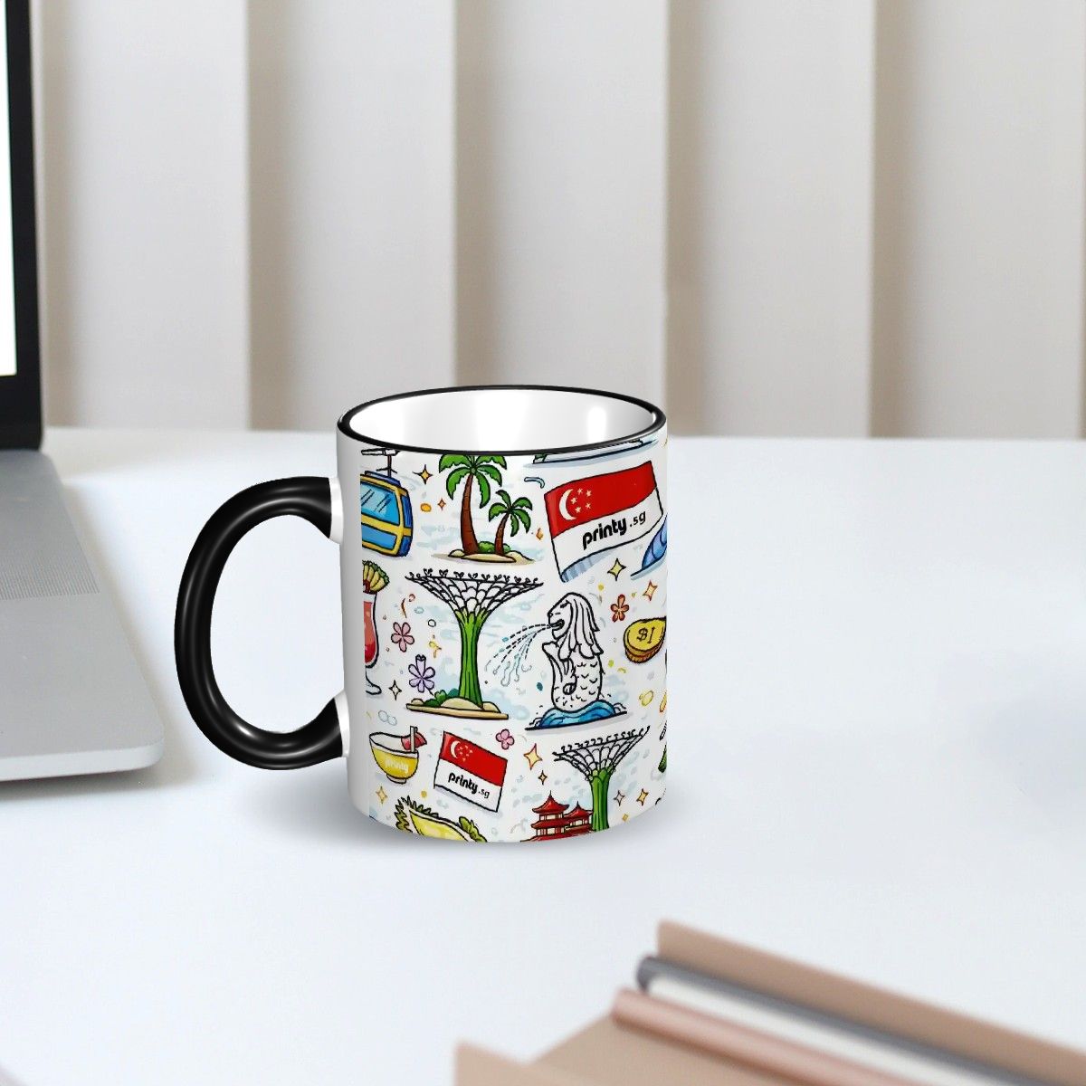 Custom Colored Ceramic Coffee Mug (11oz) (All Over Print)