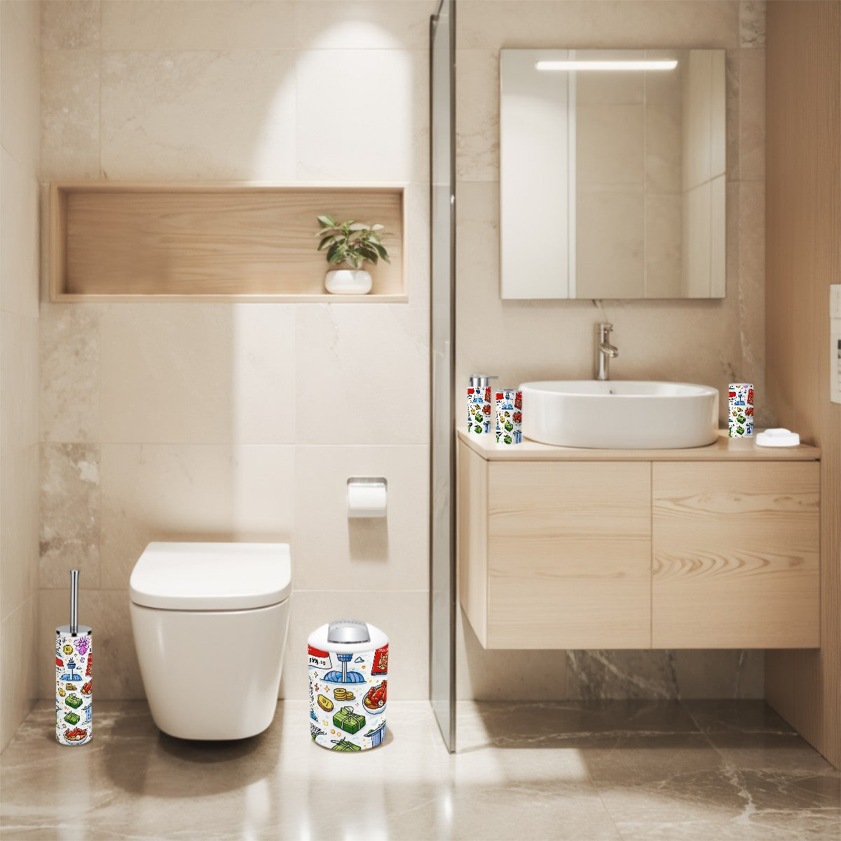 Custom Bathroom Accessories Set 5 pcs