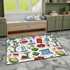 Custom Area Rug Floor Carpet (5:3)