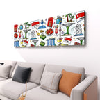 Custom 3 Panels Canvas Prints Wall Art (Set A)