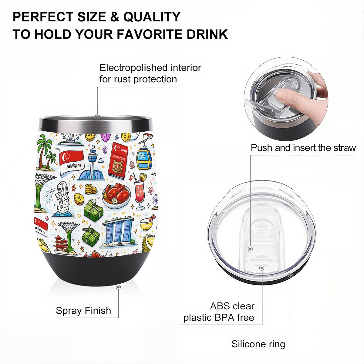 Custom Egg-Shaped Tumbler (12oz)