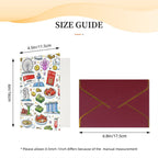 Custom Vertical Greeting Cards (Golden Edge Pearl Paper)