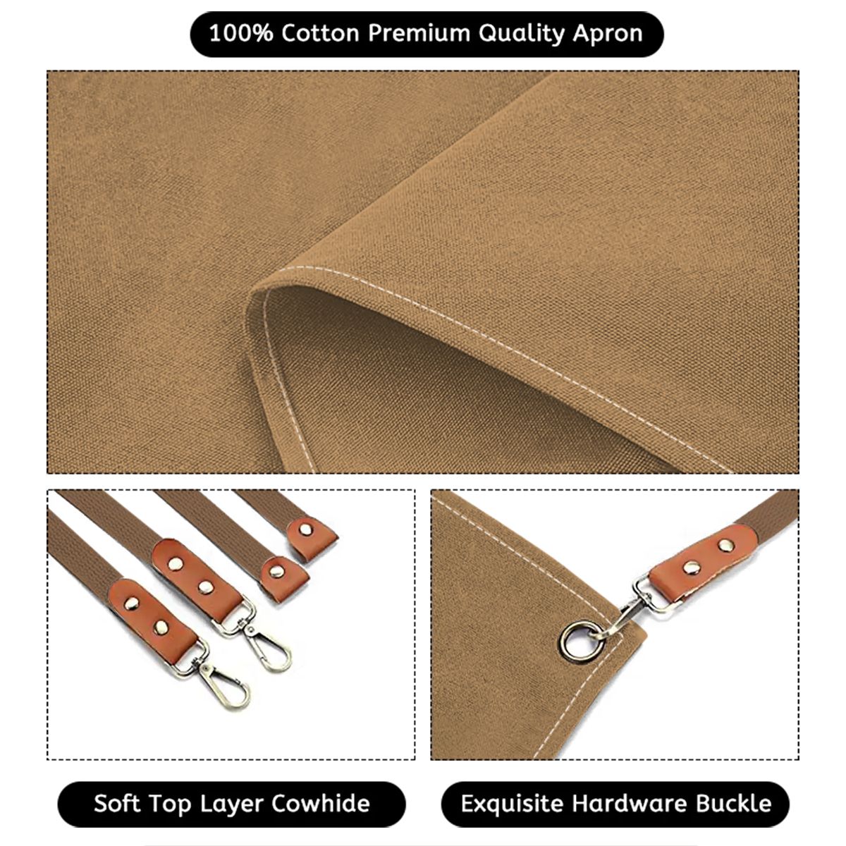 Custom Children's Canvas Cross Back Apron with Pockets