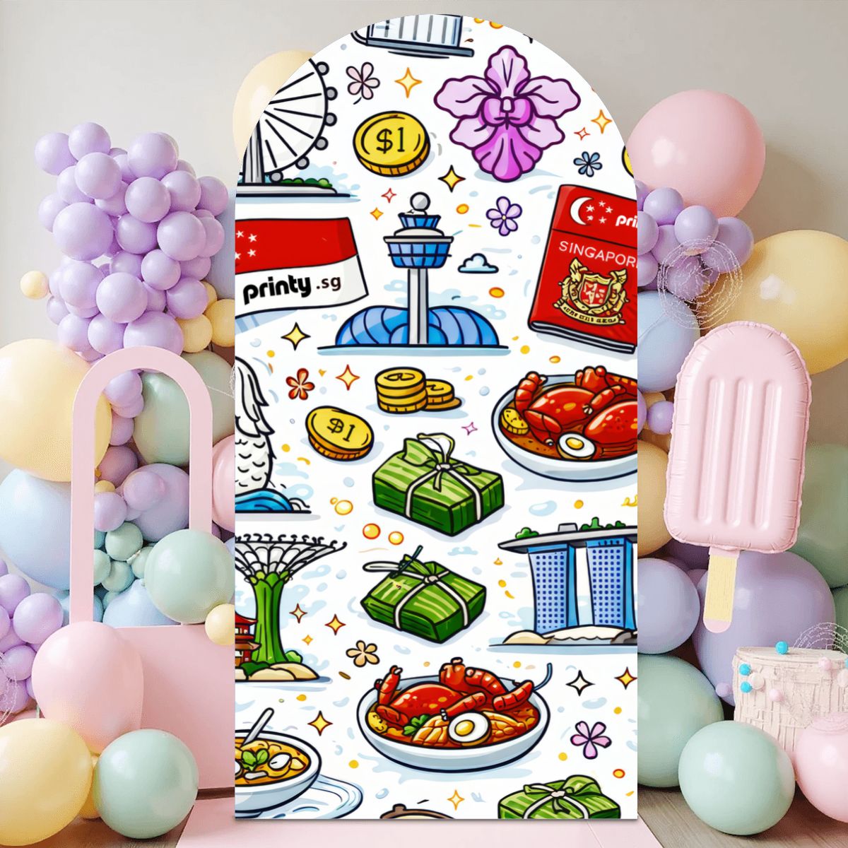 Custom Medium Arched Background Cover