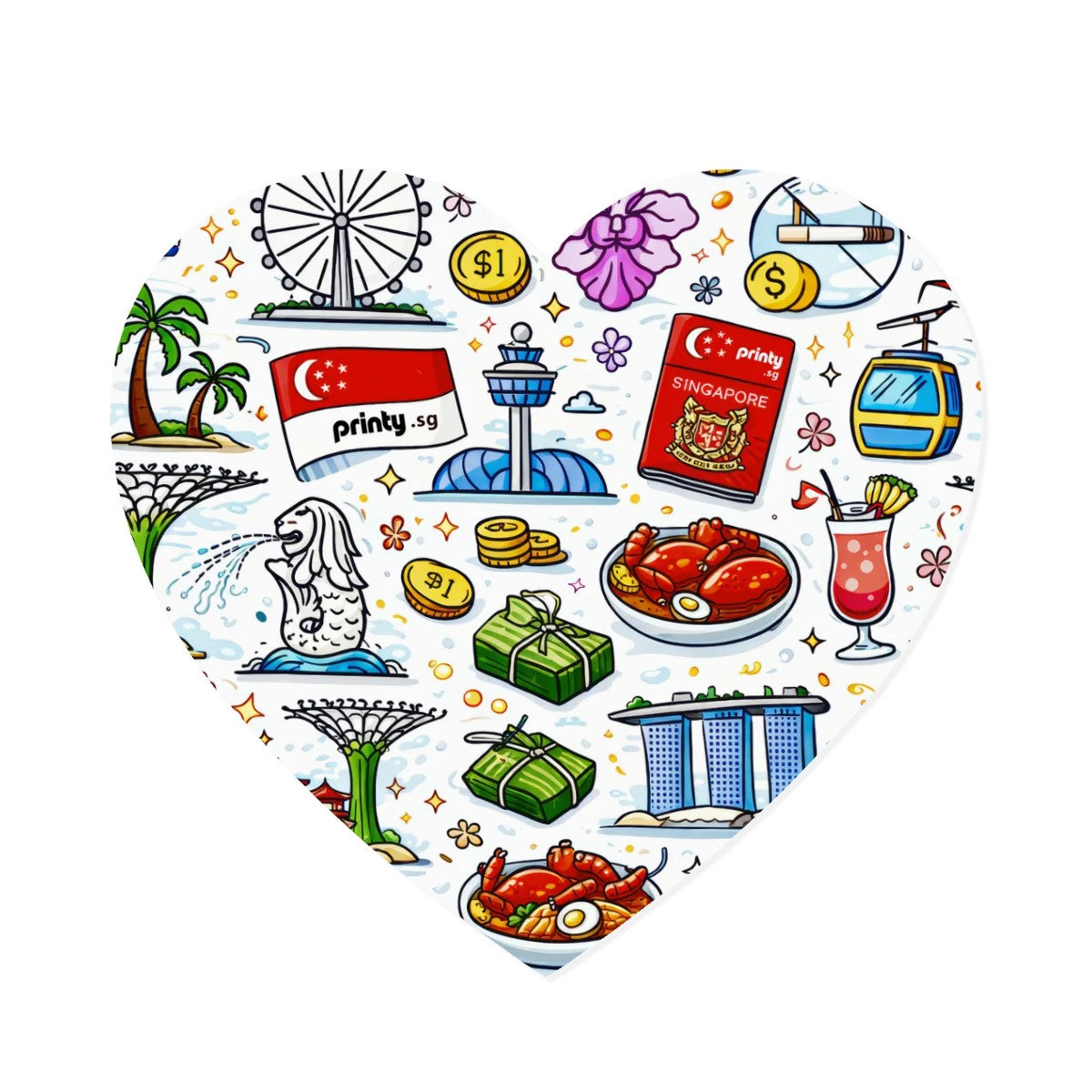 Custom Heart Shape Acrylic Fridge Magnets