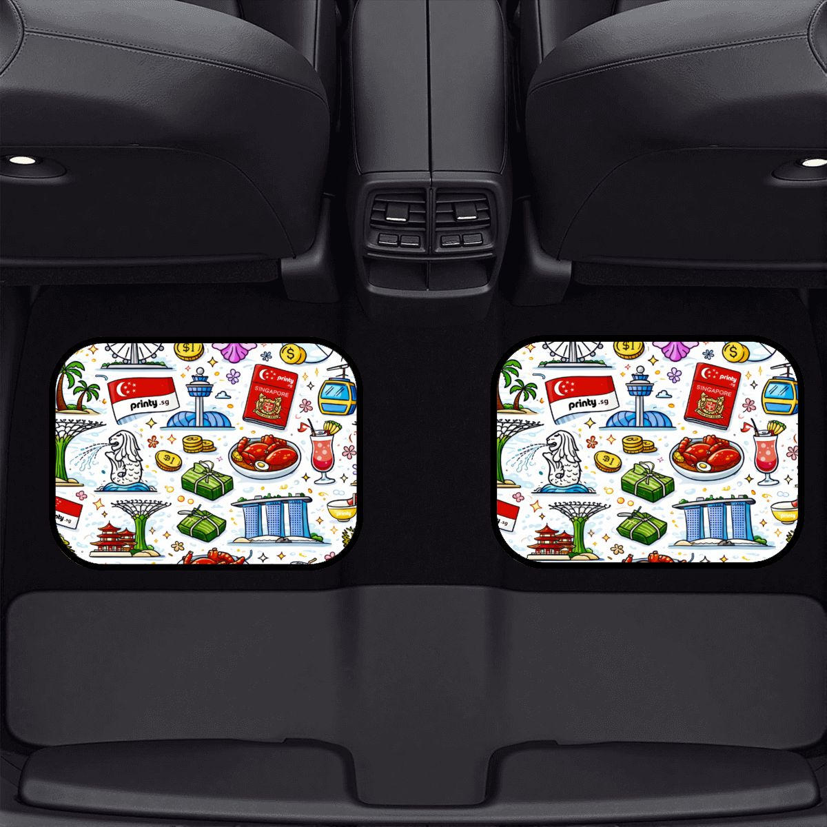 Custom Rear Car Floor Mats 2 pcs