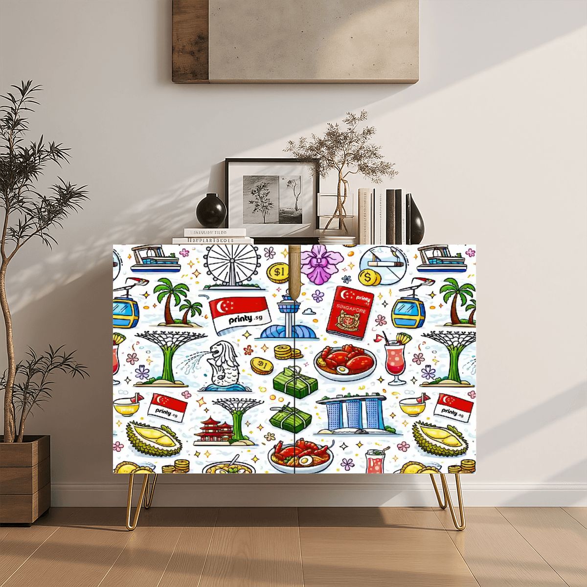 Custom Wooden Storage Cabinet