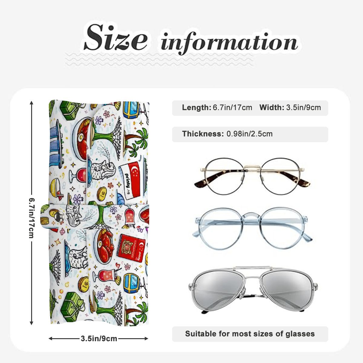 Custom PU Leather Eyeglass Case