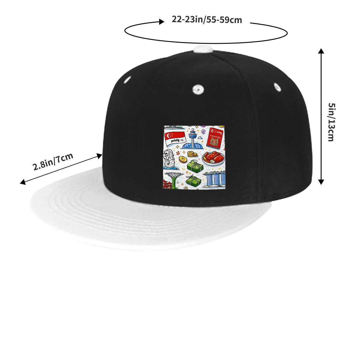 Custom Flat Bill Hats Hip Hop Style (Side Pattern)