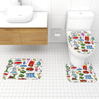 Custom Bathroom Rugs Set 3 pcs