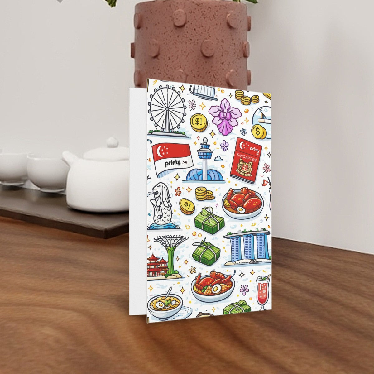 Custom Vertical Greeting Cards (Pearl Paper)