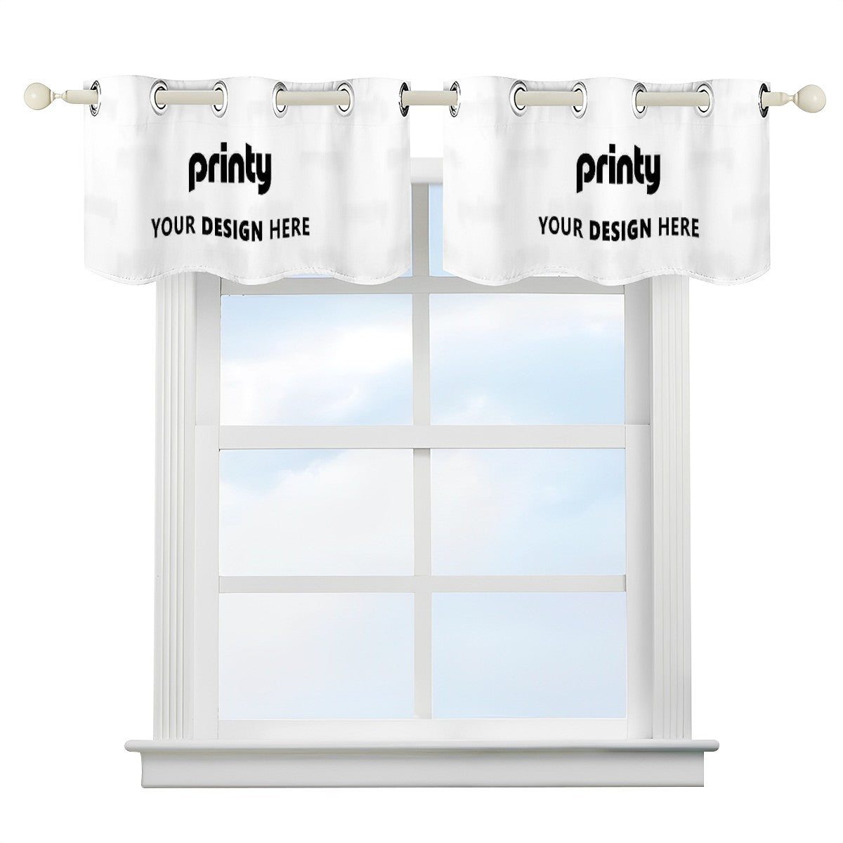 Custom Valance Curtains 52"x18"x2pcs