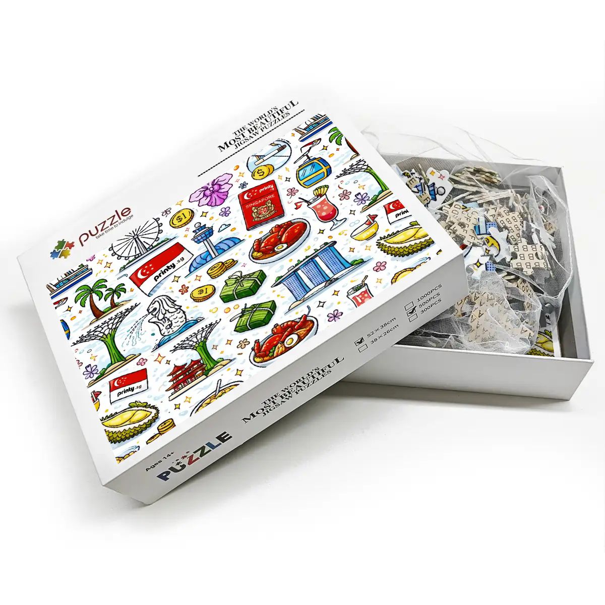 Custom Wooden Jigsaw Puzzles 500 pcs (Horizontal)