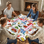 Custom Scalloped Mahjong Mat 31.5"x31.5" (Ship Rolled up)