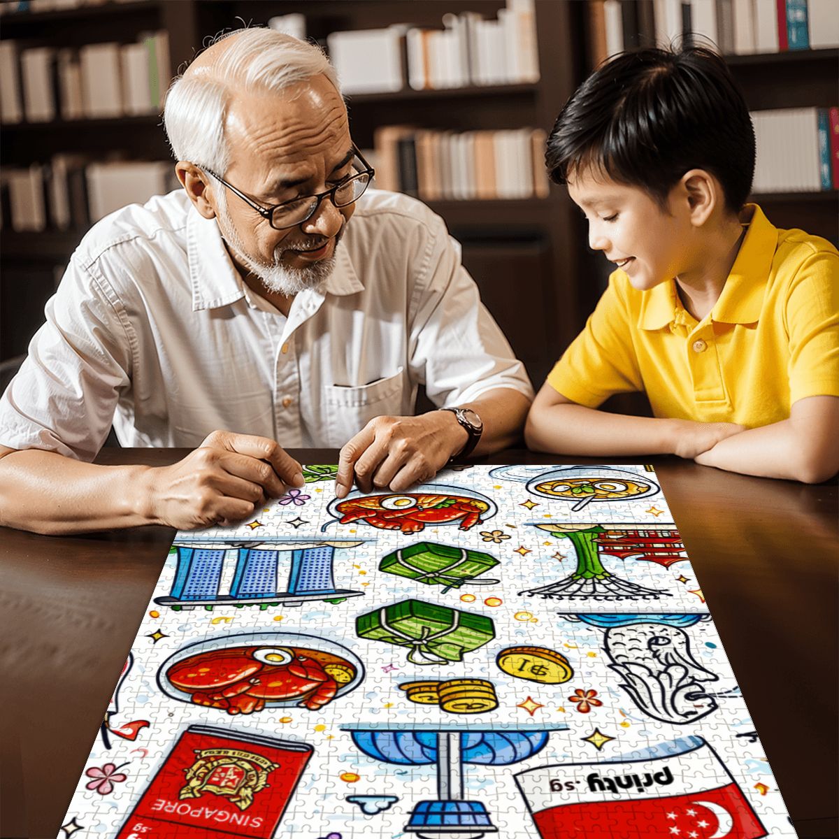 Custom Wooden Jigsaw Puzzles 1000 pcs (Vertical)