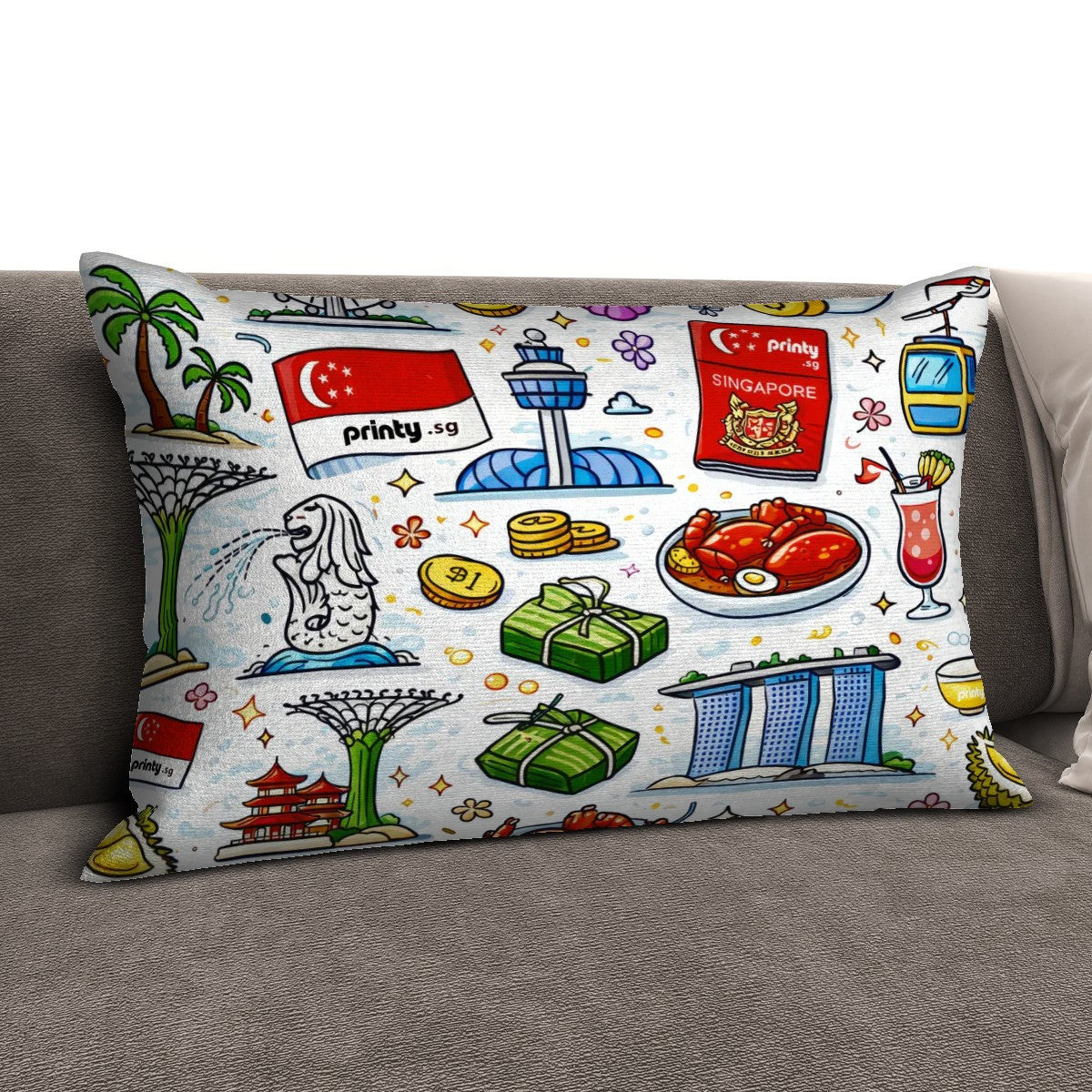 Custom Plush Throw Pillow Covers (Single-Sided Design & Multi-Size)